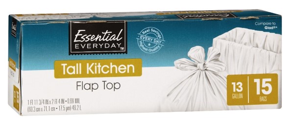 Essential Everyday Tall Flap Top Kitchen Garbage Bags